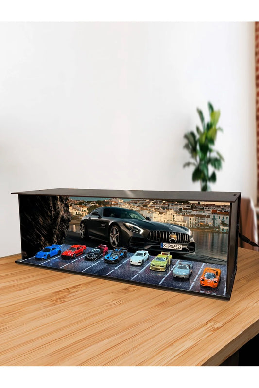 Işıklı Koleksiyonluk Hot Wheels Araba Standı – 45x15x15 cm