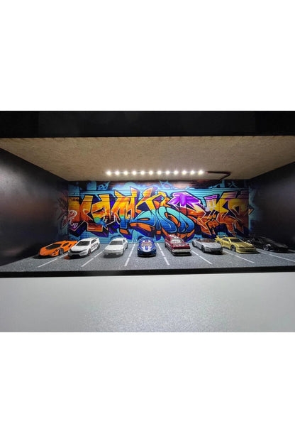 Işıklı Koleksiyonluk Hot Wheels Araba Standı – 45x15x15 cm