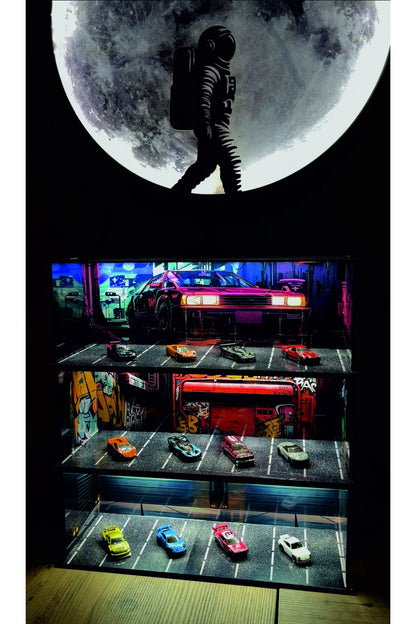 Işıklı Koleksiyonluk Hot Wheels Araba Standı 3 KATLI