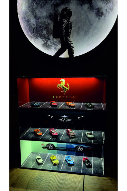 Işıklı Koleksiyonluk Hot Wheels Araba Standı 3 KATLI