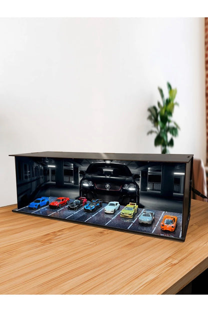 Işıklı Koleksiyonluk Hot Wheels Araba Standı – 45x15x15 cm