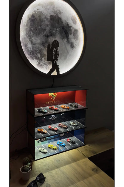 Işıklı Koleksiyonluk Hot Wheels Araba Standı 3 KATLI