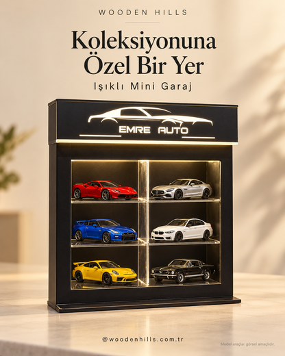 koleksiyonluk raf kişiye özel mini araç standı