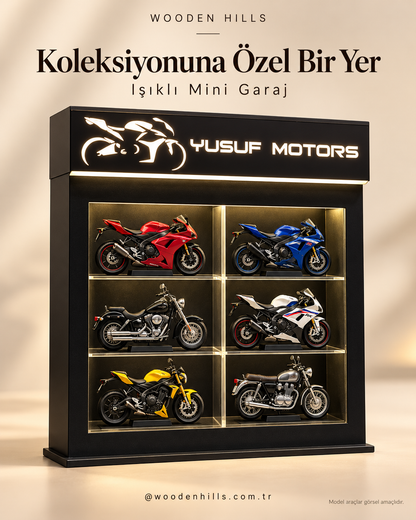 koleksiyonluk raf kişiye özel mini araç standı