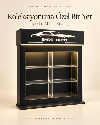 koleksiyonluk raf kişiye özel mini araç standı