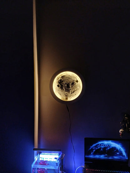 AY DESENLİ 3D KABARTMALI AYDINLATMA DEKOR