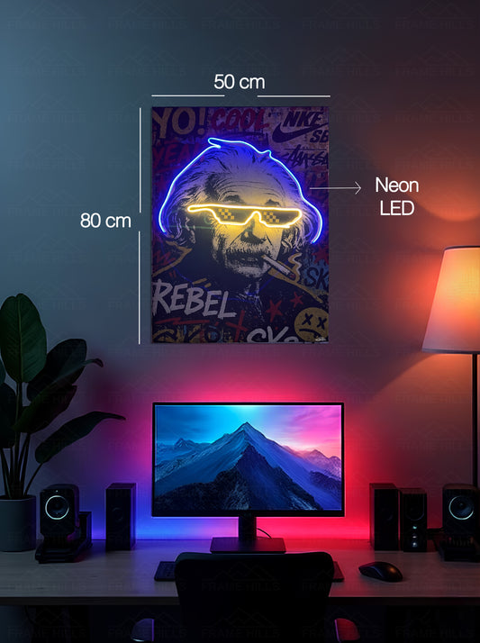 NEON LED TABLO EINSTEİN PORTRE