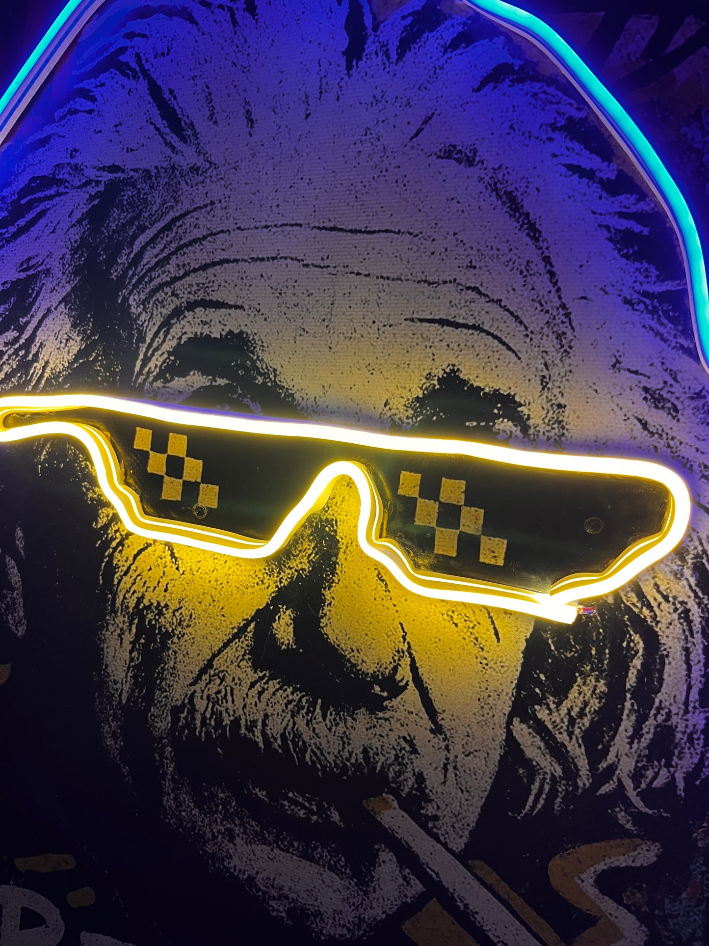 NEON LED TABLO EINSTEİN PORTRE