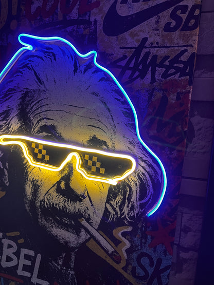 NEON LED TABLO EINSTEİN PORTRE