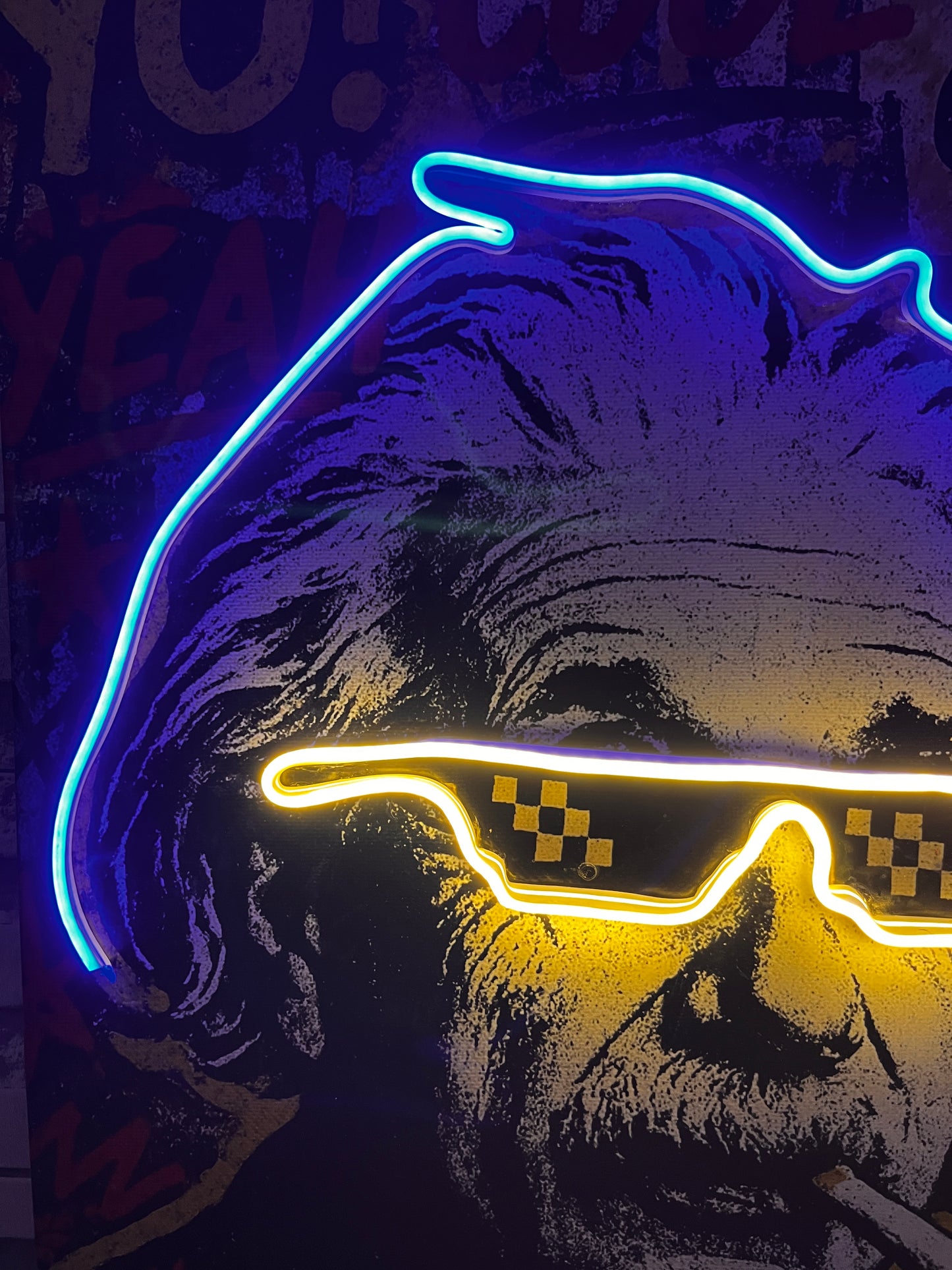 NEON LED TABLO EINSTEİN PORTRE