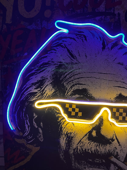NEON LED TABLO EINSTEİN PORTRE