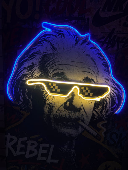 NEON LED TABLO EINSTEİN PORTRE
