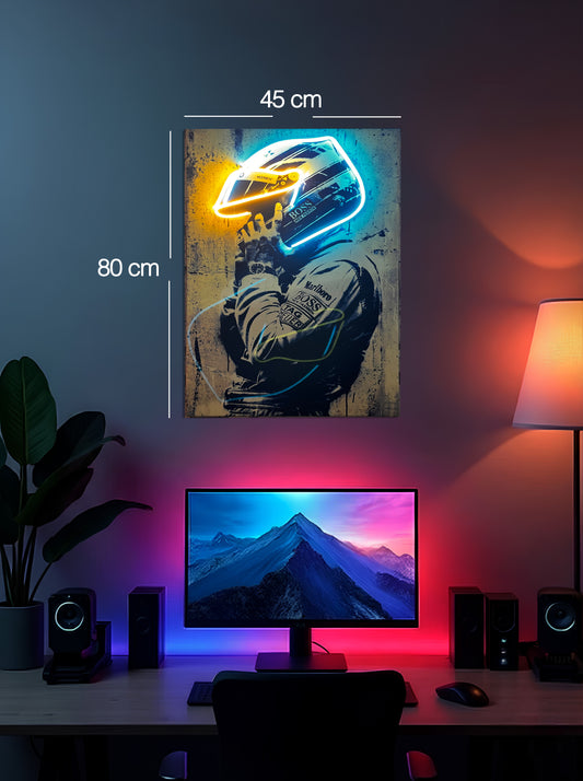 NEON LED TABLO MOTORCU KASK