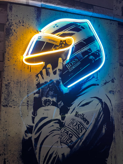 NEON LED TABLO MOTORCU KASK