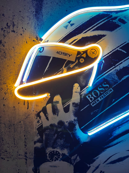 NEON LED TABLO MOTORCU KASK